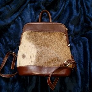 Cow hide back pack